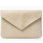 Ipsy Ivory Faux Snakeskin Glam Cosmetic Bag Photo 1