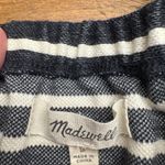 Madewell  Navy White Striped Off the Shoulder Mini Dress 100% Cotton Summer Small Photo 1