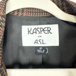 Vintage Houndstooth Plaid Blazer Skirt Suit Size 6 Two Piece Old Money Preppy Brown Photo 6