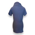 Athleta Womens Sweater Sz XS Tisbury Cableknit Turtleneck Iron Blue Short Sleeve Photo 4