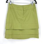 Etcetera Women's Tiered Layered Woven Fully Lined Skirt Bold Lime Green Size 6 Photo 1
