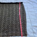 Sunny Leigh Elegant Black and Gold Overlay Pencil Skirt Photo 8