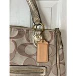 Coach  vintage Tote Purse Signature C Beige Light Khaki/Tan/Cream Y2K Photo 6