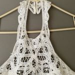 Free People sz XS white lace halter crop top NWT MSRP $69 Photo 1