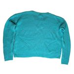 Aeropostale  Womens Soft Cropped Cable Knit Turquoise Blue Sweater Size L Photo 4