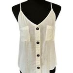 E & M  Rhea Two Pocket White Cami size Small Photo 0