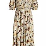 Polo Ralph Lauren Floral Pleated Satin Dress Sunflower Floral size 4 Cottage Cor Photo 15