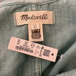 Madewell NWT  Light Green Denim Sleeveless Seamed Mini Dress Dress Size 16 Photo 5