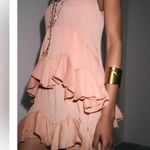 ZARA NWT salmon pink ruffled tiered layered mini dress - ZW collection Photo 5