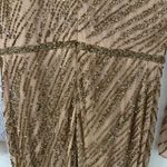 Mac Duggal Size 10 $598 NWT Long Sleeve Heavily Beaded Column Gown Mocha Photo 8
