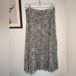 1. State  Snake Print Pleated Midi Skirt Photo 1