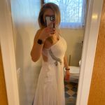 La Femme White One Shoulder Prom Dress Photo 1