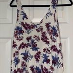American Eagle White Floral Tank Top Photo 0