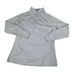 FootJoy  FJ Gray‎ Athletic Quarter Zip Pullover Golf Top Neon Accent Performance Photo 0