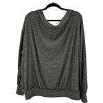 Free People Sweater Womens Small Main Squeeze Hacci Pullover Gray Oversized Knit Photo 2