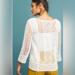 Anthropologie  Shavonne White Lace Blouse size Medium‎ NWT Photo 3