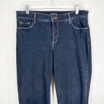 NYDJ Not Your Daughters Jeans Size 12 Boot Cut Dark Blue Stretch Cotton 1455 Photo 2