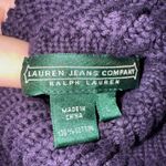 VTG Y2K Lauren Ralph Lauren Cable Knit Sweater Purple Turtleneck Women’s Sz L Size M Photo 3