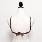 Swim Systems Brown Espresso Underwire Push Up Silver Tone Ring Bikini NWT Small Photo 3