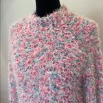 Moral Fiber Multicolor Fuzzy Sweater pink and blue Photo 1