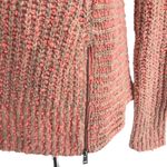 Anthropologie Anthro MOTH Coral Beige Marled V-Neck Wool Blend Side Zip Sweater EUC S Photo 6