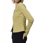 Uniqlo GU Ribbed Double Zip V Neck Cardigan Lime Green NWT XS Photo 3