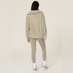 Varley Rogers Sweater Fleece Ribbed Furry Beige Oatmeal Tan Neutral Textured XL Photo 1