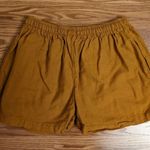 2pc Coord Fitted Button Up Tank Shorts Sz S Mustard Yellow Cottage Peasant Boho Photo 11