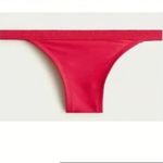 J.Crew  Ribbed-trim hipster full-coverage bikini bottom in Wild Hibiscus Size XS Photo 1