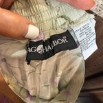 Sag Harbor A Line Skirt Light Green Floral Purple Photo 3