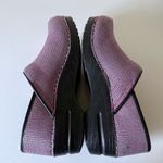 Sanita Fuchsia signature embossed leather clogs size 8 Purple Photo 3
