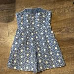 DO+BE NWOT  Blue Eyelet Strapless Romper Photo 5