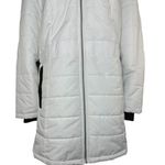 Susan Graver Water Resistant Quilted Puffer Jacket with Hood Thistle White 2X Photo 1