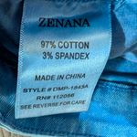 Zenana Outfitters Garment Dyed Blue Frayed Hem Denim Shorts Medium Soft Cotton Summer Fit Photo 3