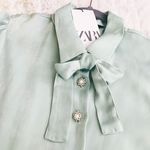 ZARA SATIN JEWEL BUTTON TOP Photo 3