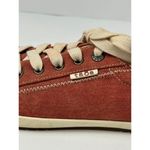 Taos Shoes Women 9.5‎ Orange Canvas Lace Up Star Burst Fashion Sneaker Red Photo 4