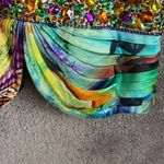 Night Moves  Yellow Satin Beaded Dress SIZE 6 Photo 4