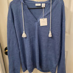 Sigrid Olsen  Women’s Denim Blue Linen Top Photo 0