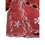 Free People Wild One Crop Top button up sz S bright coral Photo 10