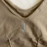 Free People Movement Good Karma Ruched Bra Tank Top Neutral Tan Cream Photo 4