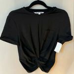 Walter Baker  Camille Twisted Front T-Shirt black size medium Photo 2