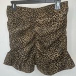 ZARA  Skirt animal print corduroy ruffle skirt size medium Photo 1