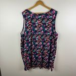 Woman Within  Floral Tank Top‎ Size 3X (30/32) Multicolor Tropical Casual Comfy Photo 3