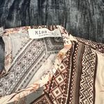 Elegant Geometric Patterned Dress Size S by Miss U Brown Photo 2