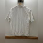 Vintage 80s Beach Grandma Pastel Polo Short Sleeve Top Size Medium 90s White Photo 4