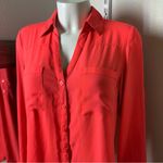 EXPRESS Long Sleeve Notched Collar Blouse Photo 11