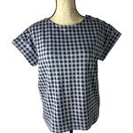Madewell Gingham Knit Seersucker Button-Shoulder Top XSmall ND823 ($60) Photo 0