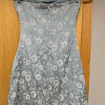 Princess Polly  Ramie Strapless Blue Floral Mini Dress - Size 2 Photo 1
