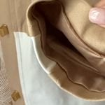 Anthropologie Leifsdottir Beige Cotton White Leather Gold Button Trench Coat Photo 5