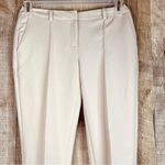 Cato Contemporary Size 2 Cream Front Pleated Dress Pants Back Buttoned P… Photo 2